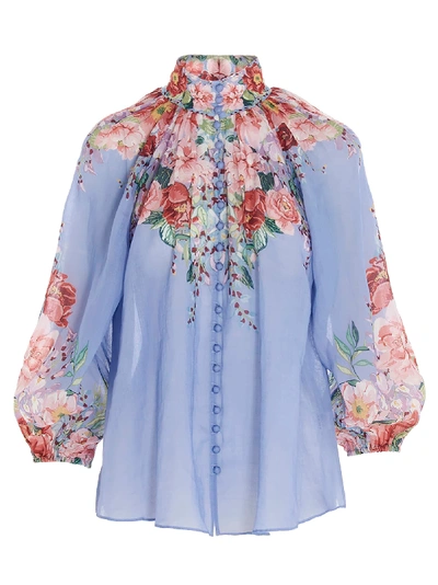 Shop Zimmermann Bellitude Floral Dress In Multicolor