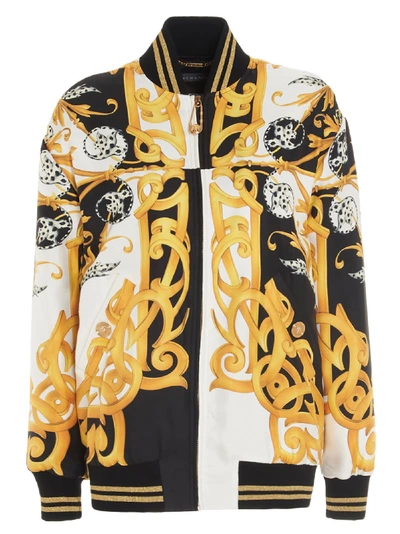 Shop Versace Barocco Jacket In Multicolor