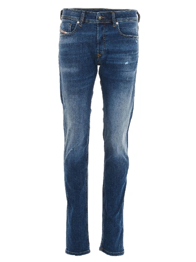 Shop Diesel Sleenker-x Jeans In Blue