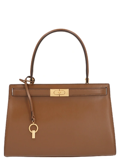 Shop Tory Burch Lee Radziwill Small Bag In Brown