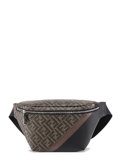 Shop Fendi Brown Fabric Belt Bag