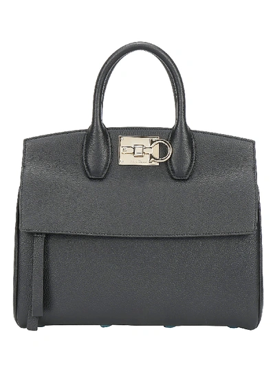 Shop Ferragamo The Studio Medium Handbag In Nero