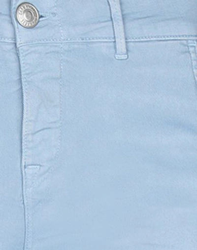 Shop Care Label Woman Pants Sky Blue Size 30 Cotton, Elastane