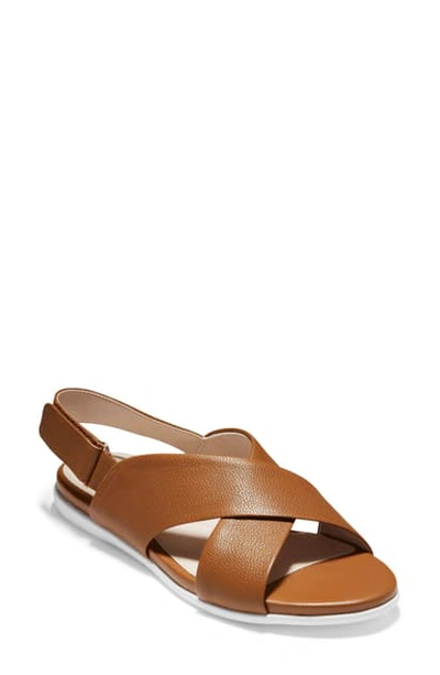 Shop Cole Haan Grand Ambition Sandal In British Tan Leather