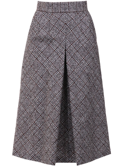Shop Dolce & Gabbana Wool Midi Skirt In Beige