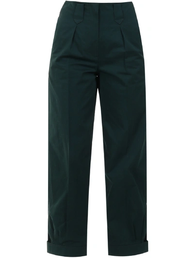 Shop Kenzo Cotton Trousers Green