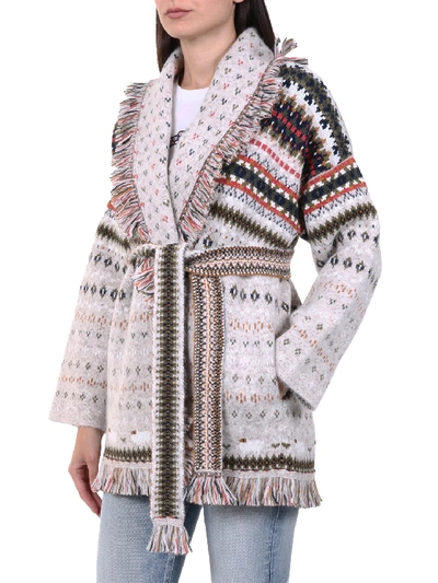 Shop Alanui Lost In A Forest Cardigan In White