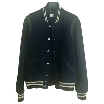 Pre-owned Saint Laurent Blue Wool Jacket