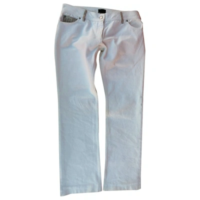 Pre-owned Fendi White Cotton Trousers