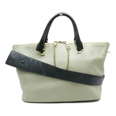 Pre-owned Chloé Baylee Grey Leather Handbag