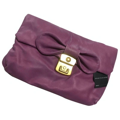 Pre-owned Marc By Marc Jacobs Classic Q Purple Leather Handbag