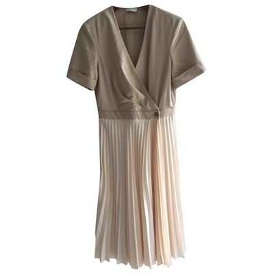 Pre-owned Sandro Maxi Dress In Beige