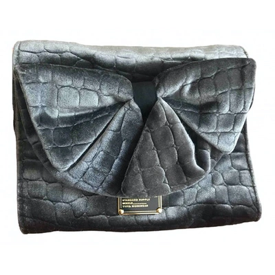 Pre-owned Marc By Marc Jacobs Anthracite Velvet Clutch Bag