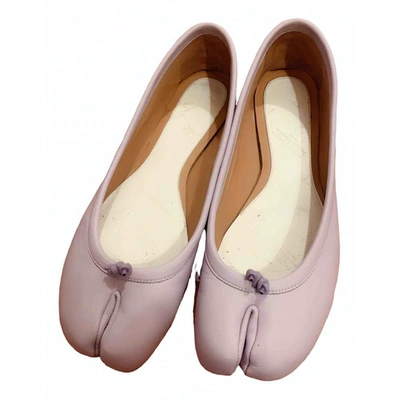 Pre-owned Maison Margiela Pink Leather Ballet Flats