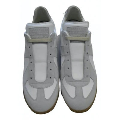Pre-owned Maison Margiela Replica White Leather Trainers