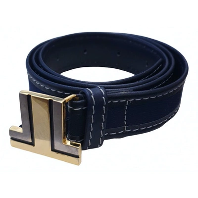 Pre-owned Lanvin Navy Leather Belt