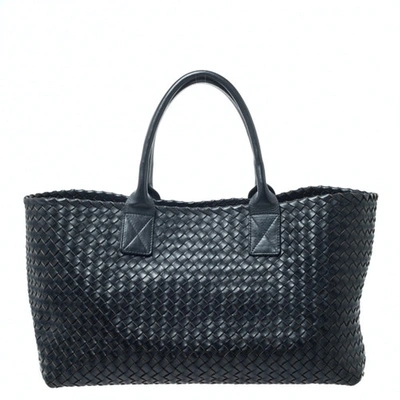 Pre-owned Bottega Veneta Cabat Black Leather Handbag