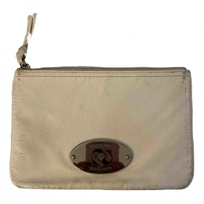 Pre-owned Mulberry White Patent Leather Clutch Bag
