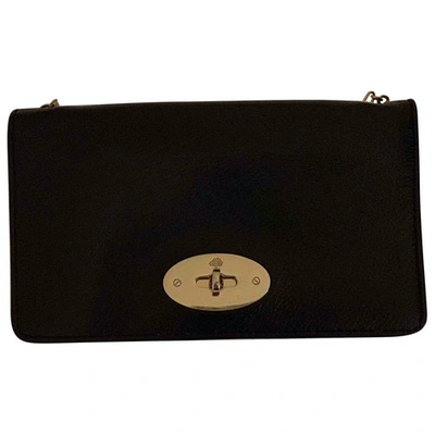 Pre-owned Mulberry Bayswater Black Leather Clutch Bag