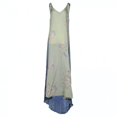 Pre-owned Dries Van Noten Blue Silk Dress