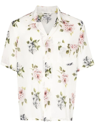 Shop Our Legacy Rose-print Shirt In White