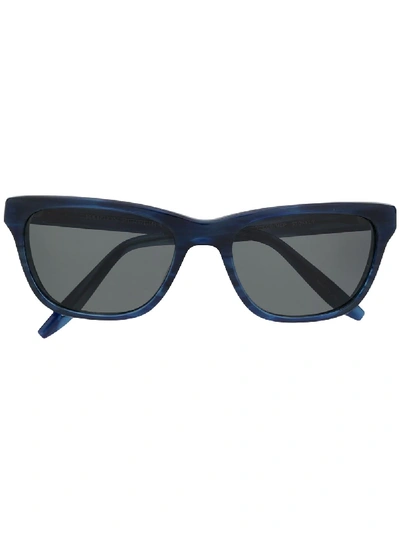 Shop Barton Perreira Stokely Rectangular Sunglasses In Blue
