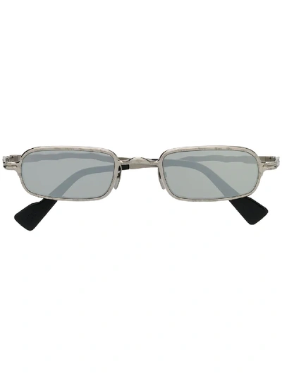 Shop Kuboraum Z18 Mirrored Sunglasses In Silver