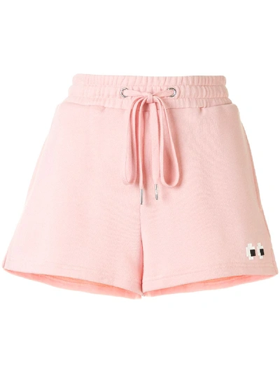 Shop Mostly Heard Rarely Seen 8-bit Drawstring Track Shorts In Pink
