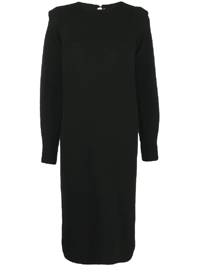 Shop Agnona Long-sleeve Jumper Dress In Black