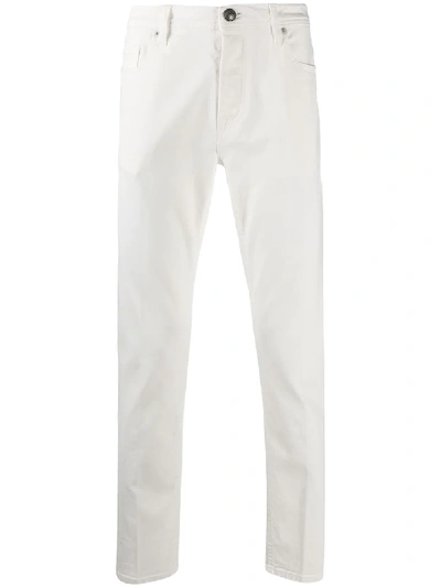 Shop Tagliatore Goodwin Straight Fit Jeans In White