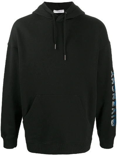Shop Givenchy Gradient-logo Hoodie In Black