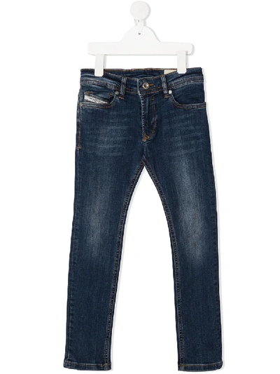 Shop Diesel Sleenker-j-n Skinny Jeans In Blue