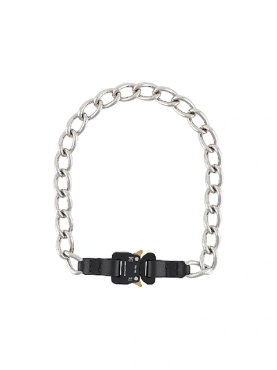 Shop Alyx Buckle-detail Chain Necklace In Silver