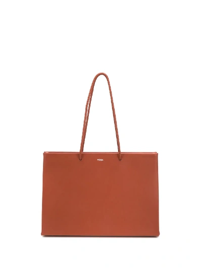 Shop Medea Venti Leather Tote Bag In Brown