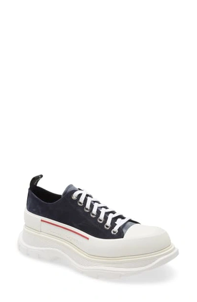 Shop Alexander Mcqueen Tread Slick Low Top Sneaker In Blue/ White