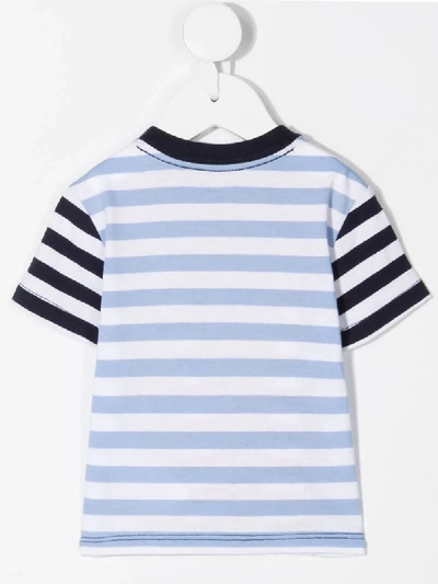 Shop Ralph Lauren Striped Logo T-shirt In White