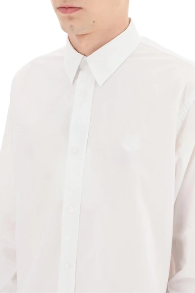 Shop Kenzo Shirt With Tiger Embroidery In White