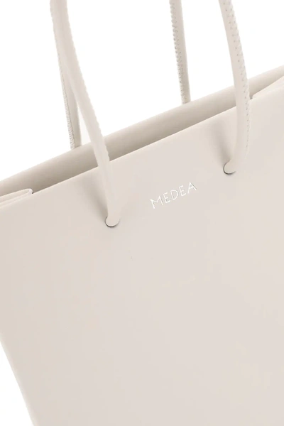 Shop Medea Prima Short Crossbody Bag In White,beige