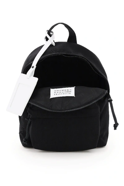 Shop Maison Margiela Canvas Small Backpack In Black,white