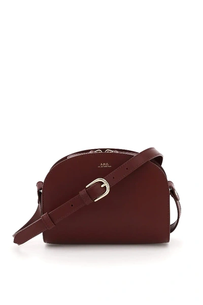 Shop Apc Demi Lune Crossbody Mini Bag In Purple