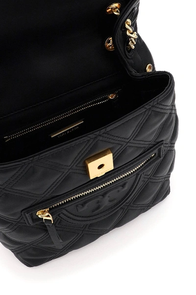 Shop Tory Burch Fleming Soft Mini Backpack In Black