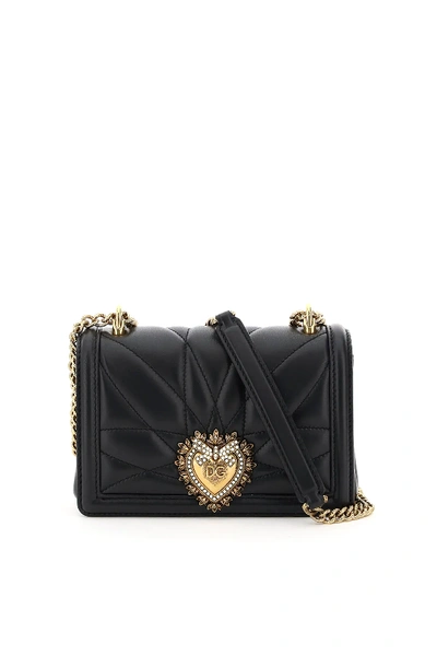 Shop Dolce & Gabbana Devotion Crossbody Mini Bag In Black