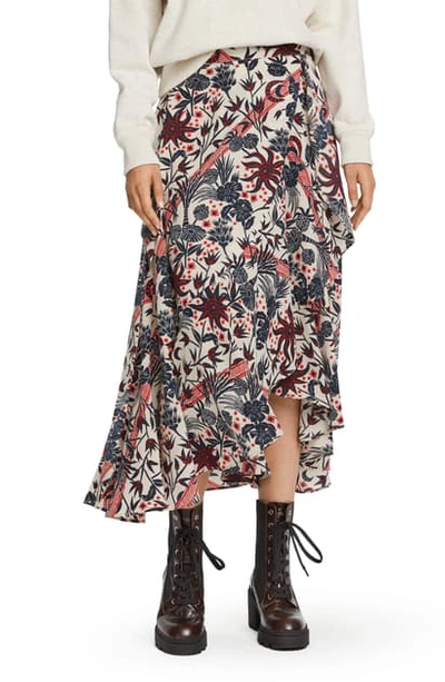 Shop Scotch & Soda Floral Print Wrap Skirt In Combo H