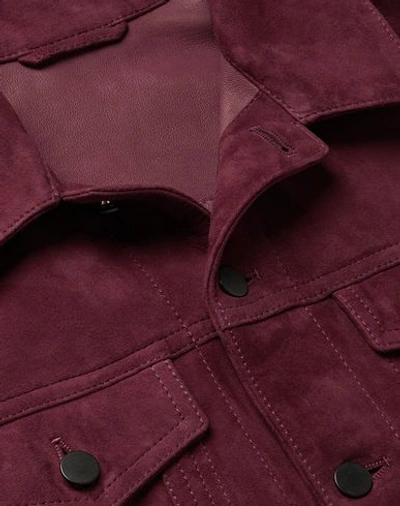 Shop Valstar Leather Jacket In Garnet