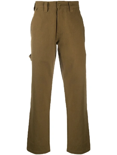 Shop Billionaire Boys Club Painter Straight-leg Cotton Trousers In Brown