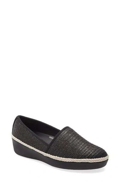 Shop Fitflop Casa Loafer In Black/ Black Fabric