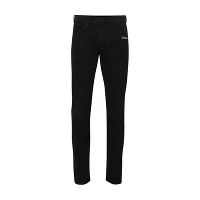 Shop Off-white Diag Jeans In Black/white