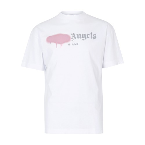 palm angels pink palm tree t shirt