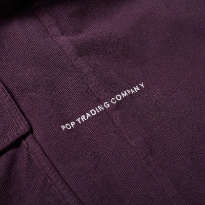 Shop Pop Trading Company Pop Trading Company Cord Full Zip Jacket In Purple