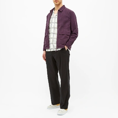 Shop Pop Trading Company Pop Trading Company Cord Full Zip Jacket In Purple